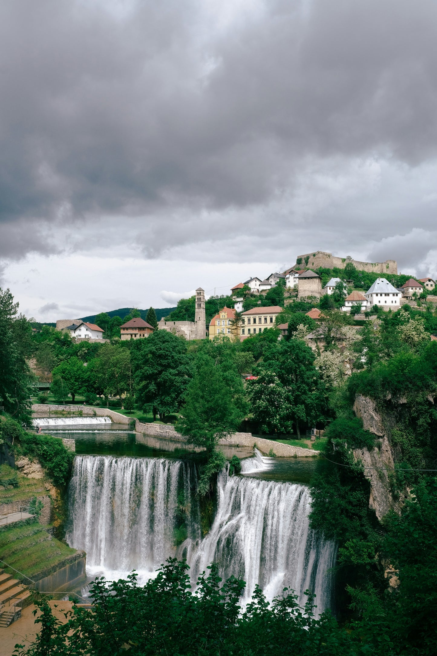 View on Jajce Waterfall - Photo by Maria Ivanova