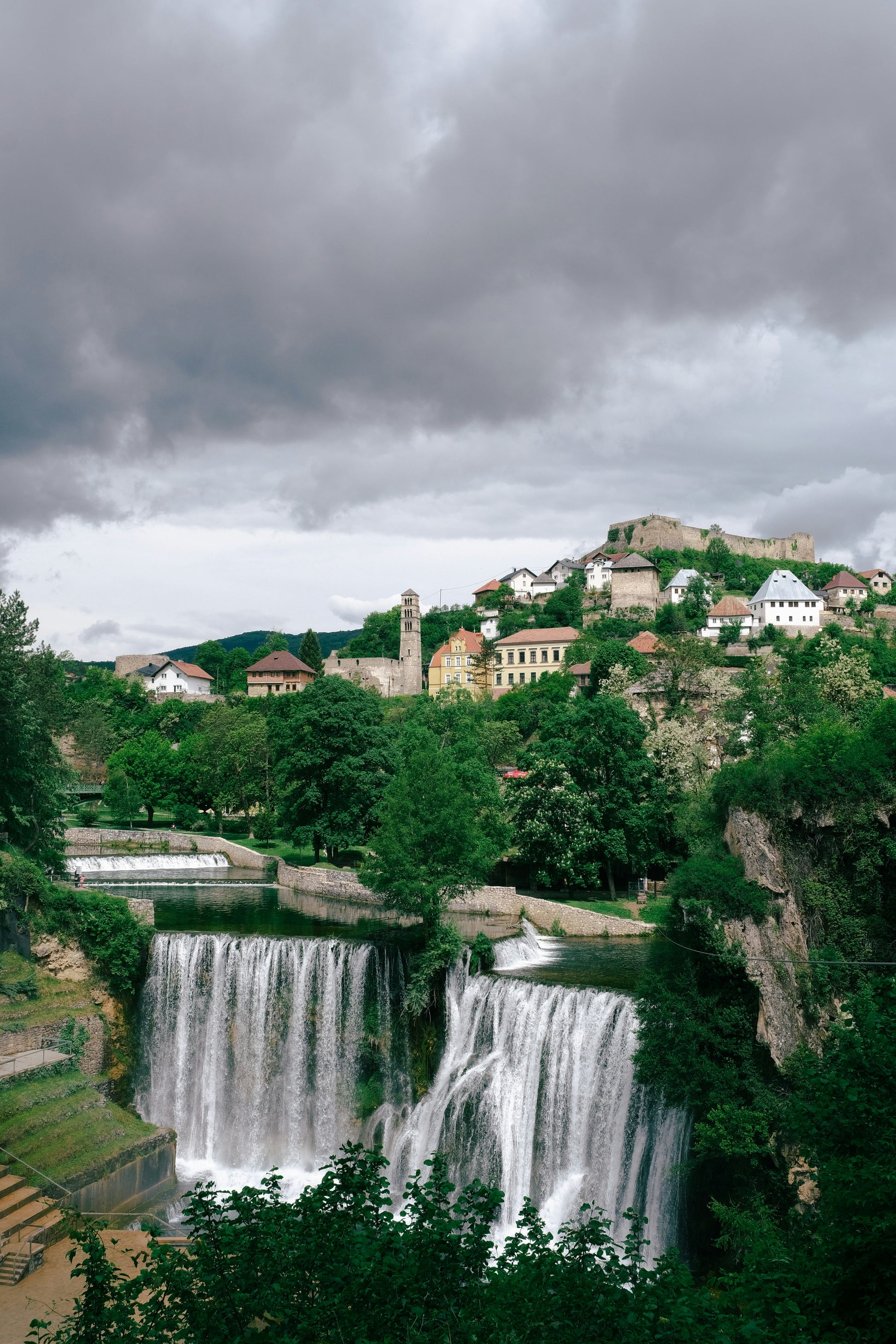 View on Jajce Waterfall - Photo by Maria Ivanova
