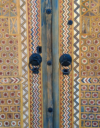 Colourful doors of a mosque in Travnik - Photo by Mujo Hasanović